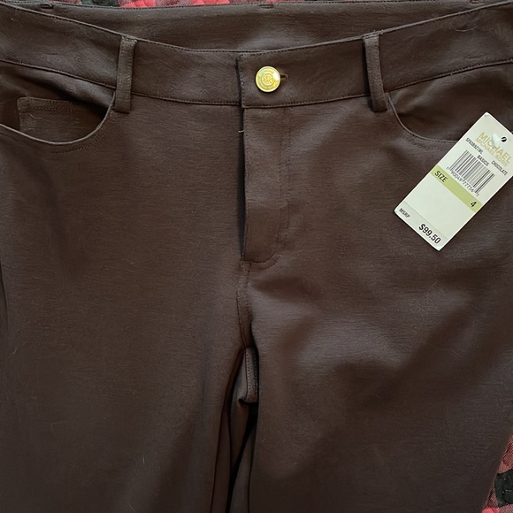 Micheal Kors basics knit stretch pant chocolate NWT - Picture 7 of 9